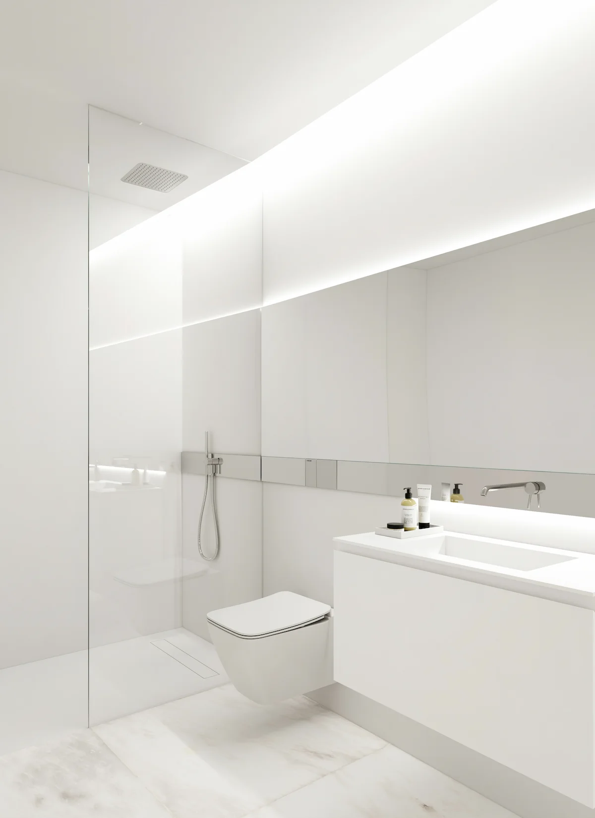 Baño de Bellavista 7 con diseño minimalista y acabados de alta calidad